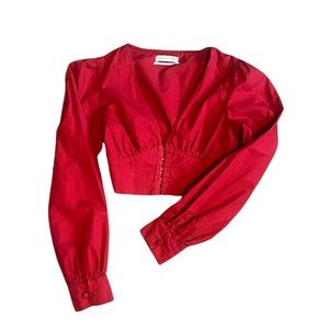 UO CORSET LONG-SLEEVE TOP